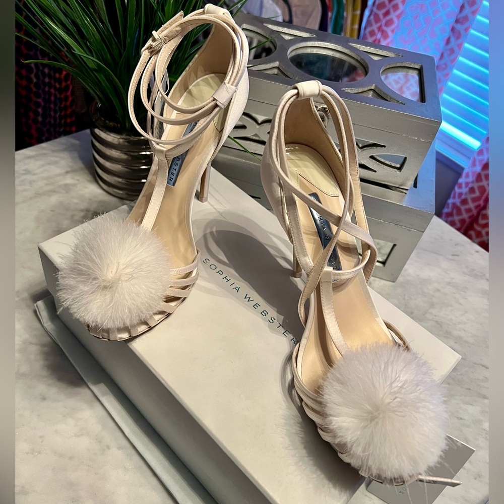 Sophia Webster Ivory Heels Size 40.5 / 10.5 New w/tags - Picture 4 of 6